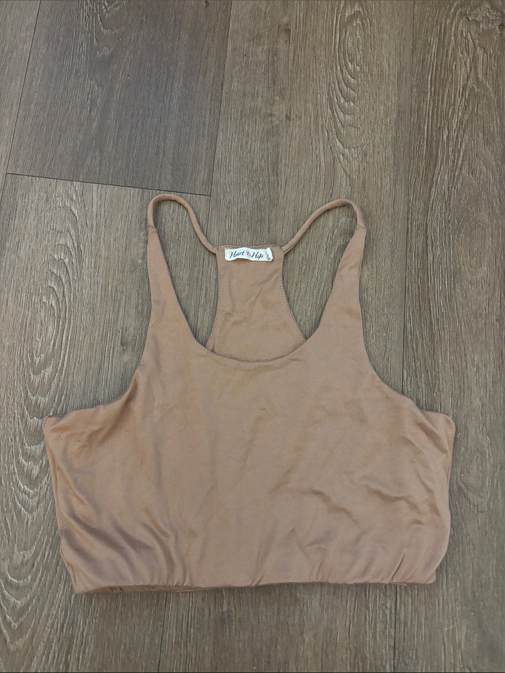 Heart & Hips Tan Crop Tank Top